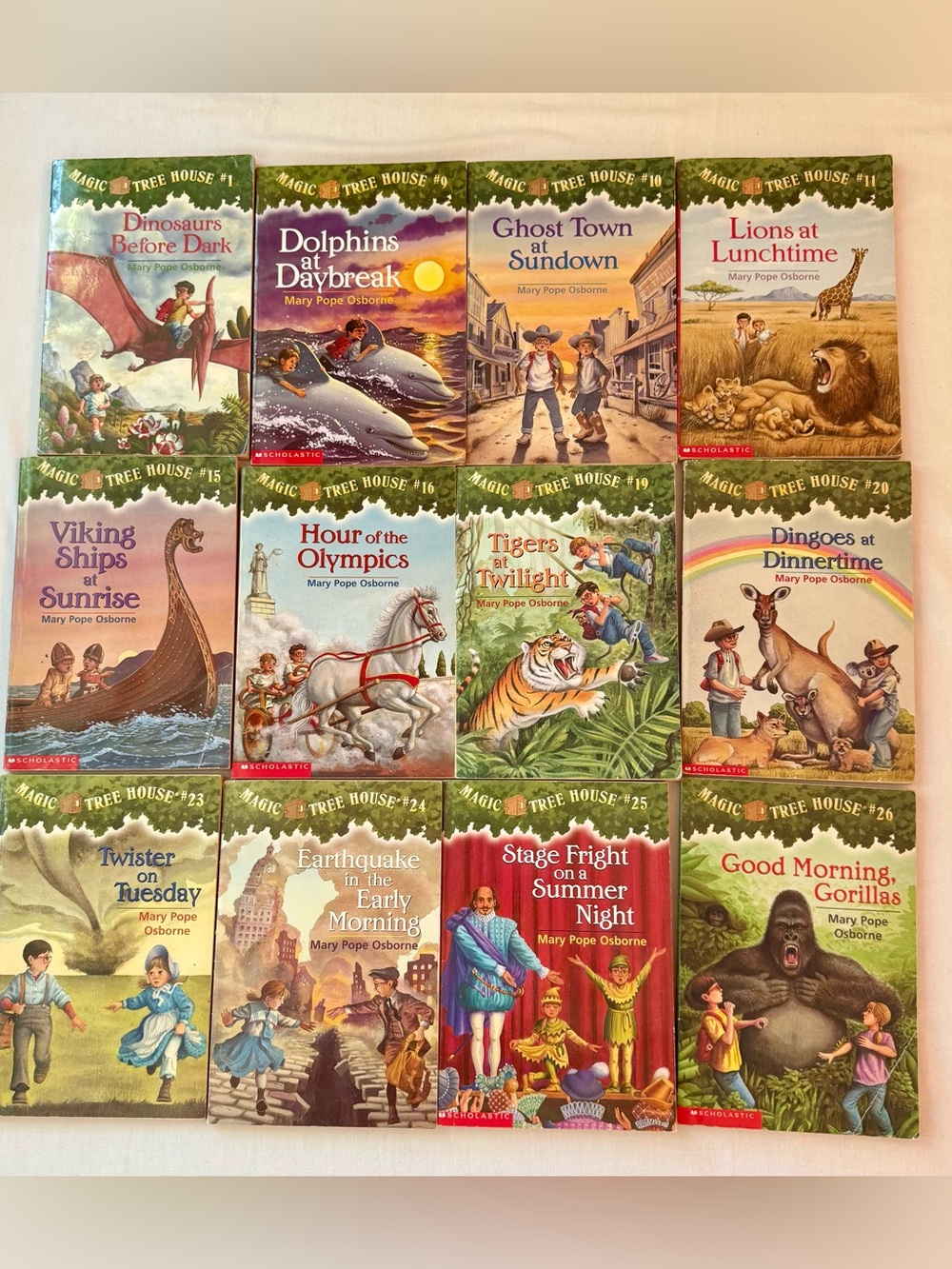 Magic Tree House Books LOT of 12 Books by Mary Pope Osborne
